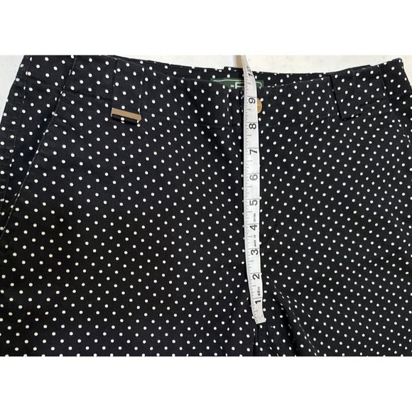 L-RL Lauren Active Ralph Lauren Brand Ankle Crop Pants Polka Dot Women's Size 10 - Picture 8 of 16